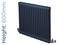 DQ-ARDENT2-600-A-TH - DQ Ardent Horizontal 2 Column Radiator H600mm X W990mm Anthracite DQ-ARDENT2-600-A-TH - DQ Ardent Horizontal 2 Column Radiator H600mm X W990mm Anthracite